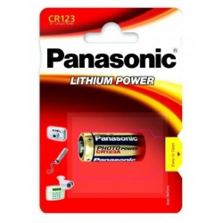Baterie CR123A Panasonic, lithium, blistr, do bezdrátových detektorů a sirén